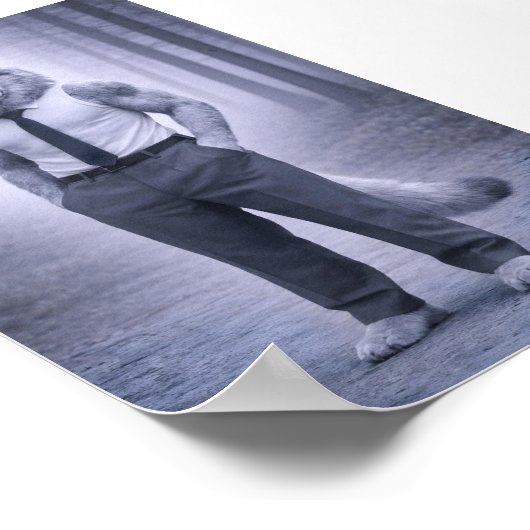 Wolf in Minimal Formal Attire – Silent Forest Port ポスター (角)