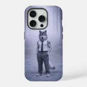 Wolf in Minimal Formal Attire – Silent Forest Port iPhoneケース (裏面)