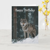 Wolf in Winter カード (黄色い花)