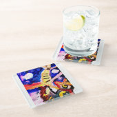 Wolf in winter  ガラスコースター (アングル)