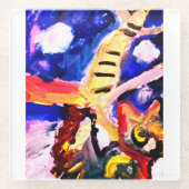 Wolf in winter  ガラスコースター (正面)