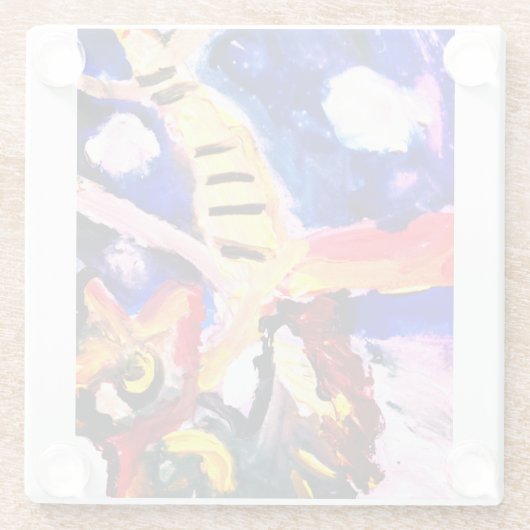 Wolf in winter  ガラスコースター (裏面)