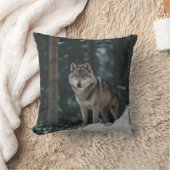 Wolf in Winter クッション (ブランケット)