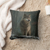 Wolf in Winter クッション (ブランケット)