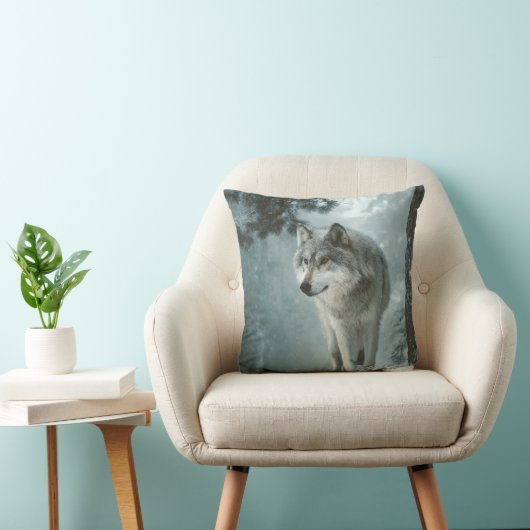 Wolf in Winter クッション (椅子)