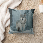 Wolf in Winter クッション (ブランケット)