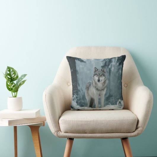 Wolf in Winter クッション (椅子)