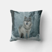 Wolf in Winter クッション (裏面)