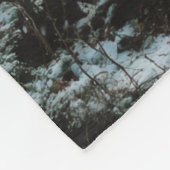 Wolf in Winter フリースブランケット (角)