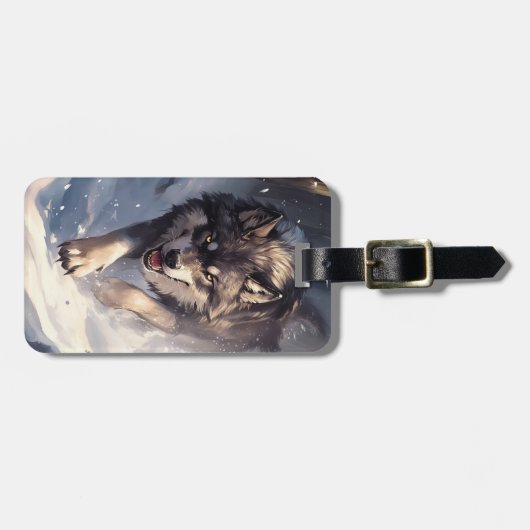 Wolf in winter ラゲッジタグ (正面横)