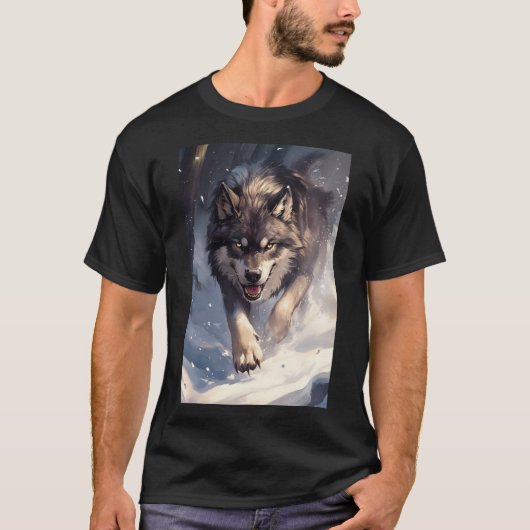 Wolf in winter tシャツ (正面)