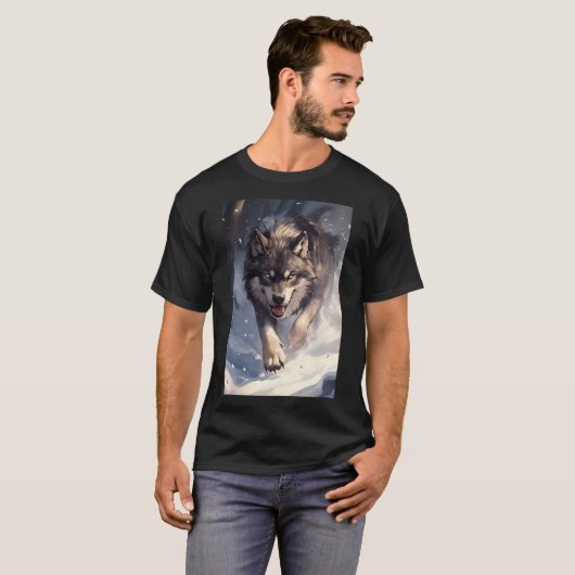 Wolf in winter tシャツ (正面フル)