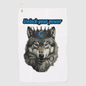 wolf king unlock your power ゴルフタオル (正面)