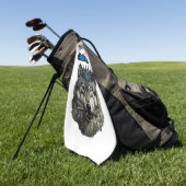 wolf king unlock your power ゴルフタオル (グリーン)