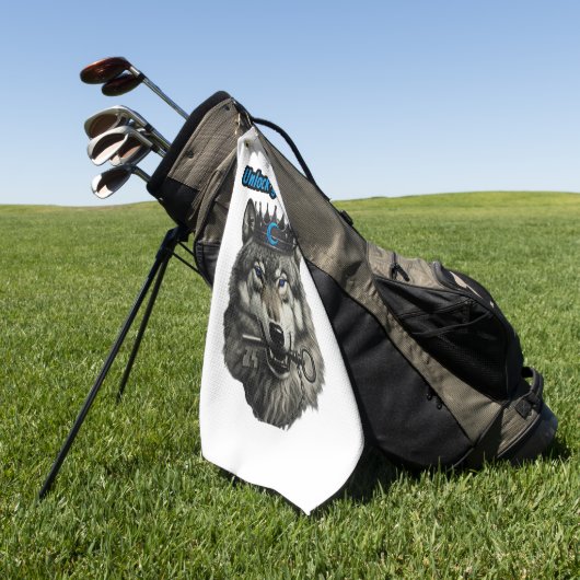 wolf king unlock your power ゴルフタオル (グリーン)