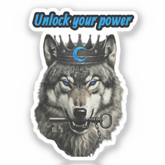 wolf king unlock your power シール (正面)