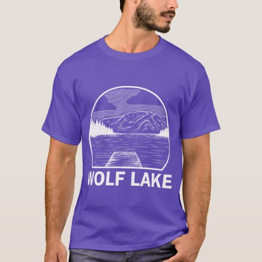 Wolf Lake Illinois Fishing Camping Summer friend Tシャツ (正面)