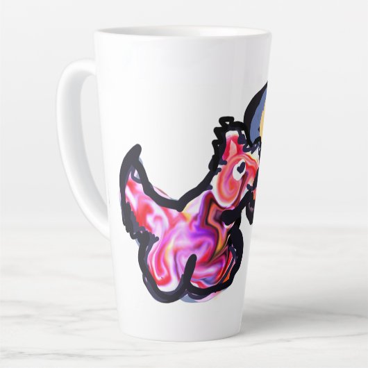 Wolf light moon  カフェラテマグ (左アングル)