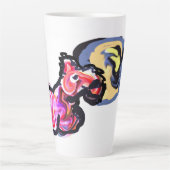 Wolf light moon  カフェラテマグ (正面)