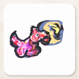 Wolf light moon  スクエアペーパーコースター