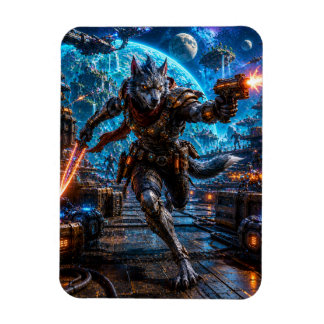 Wolf-Like Alien Pirate — Running Assault マグネット