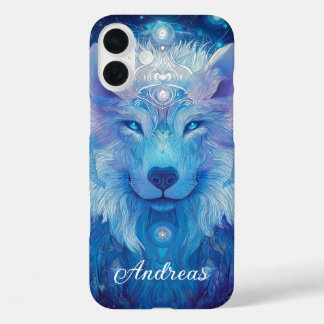 Wolf Magie Blau iPhone 16 Plusケース