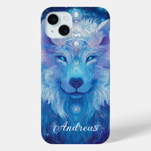 Wolf Magie Blau Case-Mate iPhoneケース (裏面)