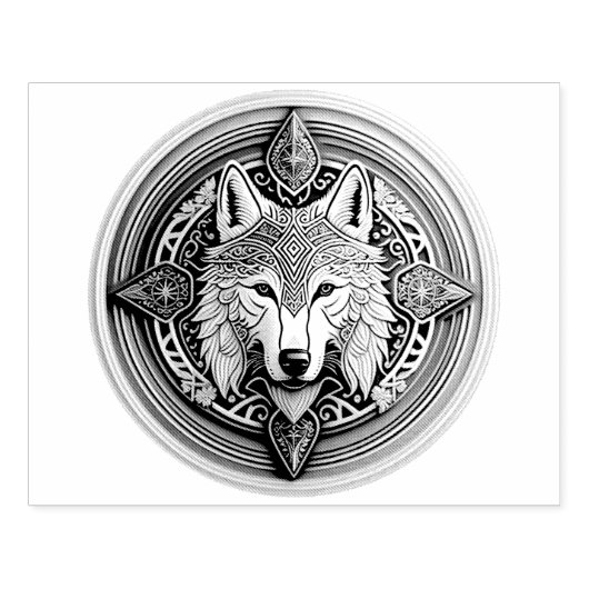 Wolf Mandala ラバースタンプ (インプリント)