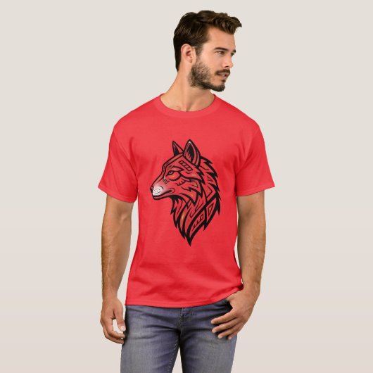 wolf minimalist T-Shirt Tシャツ (正面フル)