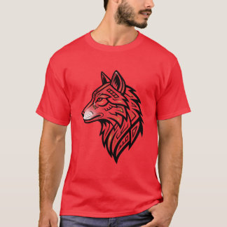 wolf minimalist T-Shirt Tシャツ