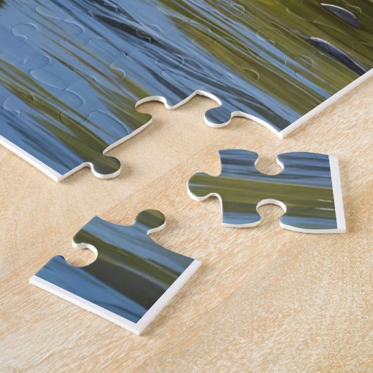 Wolf Mom and Pup ジグソーパズル (側面)