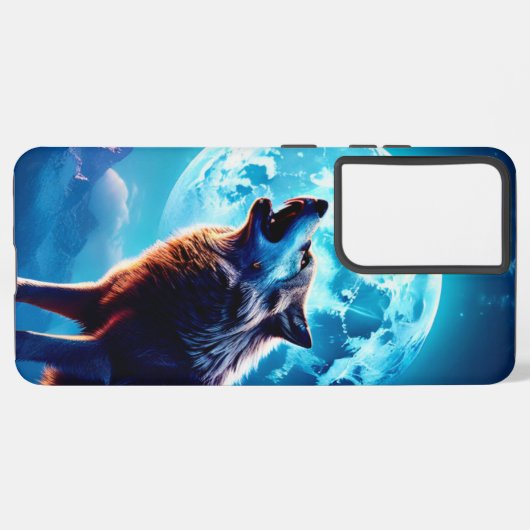 WOLF MOON IPHONE CASE GALAXY PLUS SAMSUNG GALAXYケース (裏面横)