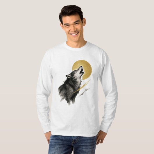 【Wolf Moon Long Sleeve T-Shirt】 Tシャツ (正面フル)