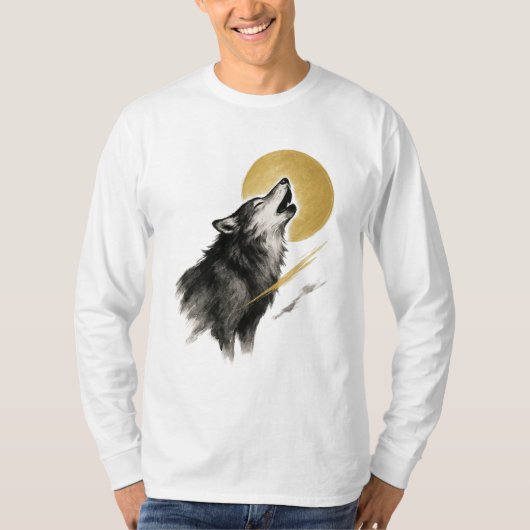 【Wolf Moon Long Sleeve T-Shirt】 Tシャツ (正面)
