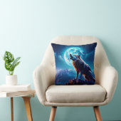 WOLF MOON NIGHT THROW PILLOW クッション (椅子)