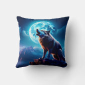 WOLF MOON NIGHT THROW PILLOW クッション (裏面)