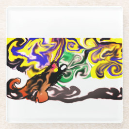 Wolf night stary  ガラスコースター