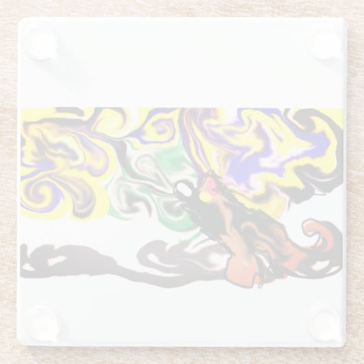 Wolf night stary  ガラスコースター (裏面)