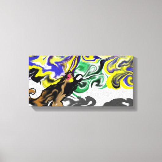 Wolf night stary  キャンバスプリント (正面)