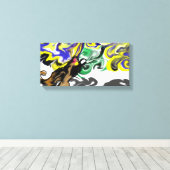 Wolf night stary  キャンバスプリント (インサイチュ (ウッドフロア))