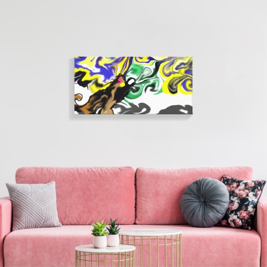 Wolf night stary  キャンバスプリント (インサイチュ (リビング))