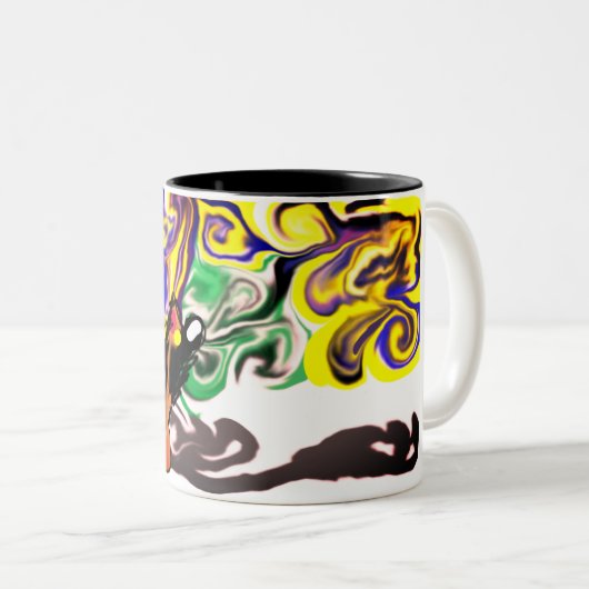 Wolf night stary  ツートーンマグカップ (正面右)