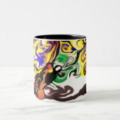 Wolf night stary  ツートーンマグカップ (中央)