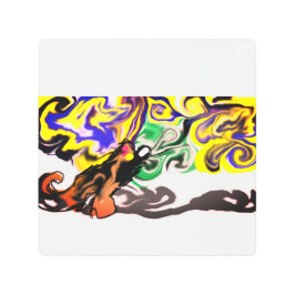 Wolf night stary  メタルプリント