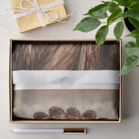 Wolf of the Sacred Feathers Decoupage 薄葉紙 (ギフト)