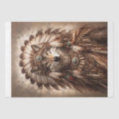 Wolf of the Sacred Feathers Decoupage 薄葉紙 (正面)