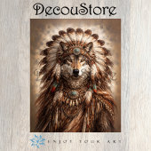 Wolf of the Sacred Feathers Decoupage 薄葉紙