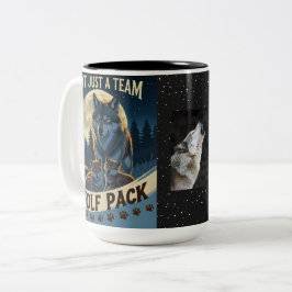 Wolf Pack – チームだけでなく、Moの下の家族 ツートーンマグカップ
