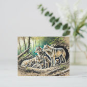 Wolf Pack at the Den with Pups ポストカード (スタンド正面)