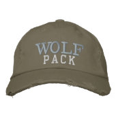 " Wolf Pack " Hat by Approachable Wolf for MEN 刺繍入りキャップ (正面)